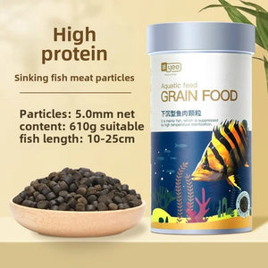 Yee High Protein Koi Feed Sinking Fish Food Sinking General Map Fish Zhaocai Silver Arowana Rohan Goldfish Parrot Fish Food