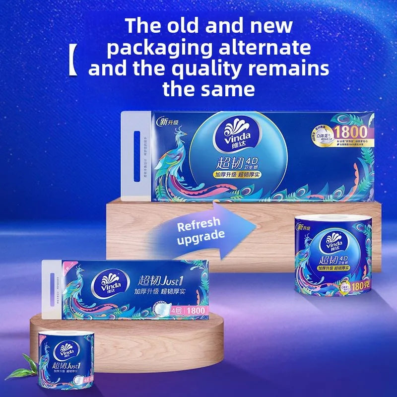 Max 10-30 Rolls, 180g/roll, Thickened With 4 Layers, Extractable Tissue Paper, Native Wood Pulp, Household Napkins, Toilet Paper