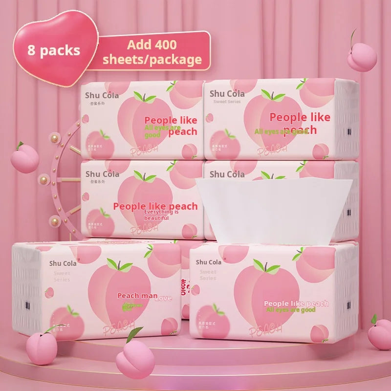 8 Packs Of Toilet Paper, 400 Large Napkins, Toilet Paper, Facial Tissue, Hand Towel, And Affordable Family Pack Toilet Paper