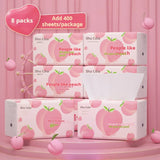 8 Packs Of Toilet Paper, 400 Large Napkins, Toilet Paper, Facial Tissue, Hand Towel, And Affordable Family Pack Toilet Paper