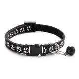 HABO Collar With Bell Cartoon Footprint Colorful Dog Puppy Cat Accessories Kitten Collar Adjustable Safety Bell Ring Necklace