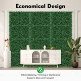 Pack of 12 Artificial Hedge Plant Fence Screen Green Wall Panels Decor Beautiful for Balcony Fence, UV Protection