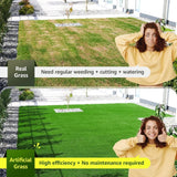 Artificial Grass Turf Roll Outdoor for Garden Landscape Decoration, Astroturf Rug with Drainage Holes,Synthetic Grass Lawn for B