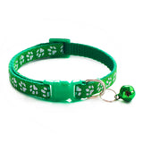 HABO Collar With Bell Cartoon Footprint Colorful Dog Puppy Cat Accessories Kitten Collar Adjustable Safety Bell Ring Necklace