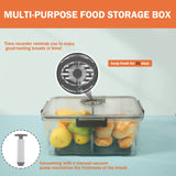 Kitchen Countertop Airtight Box Transparent 8Qt Bread Storage Container Extra Large with Lid Keeper for Homemade Toast/ Bagel