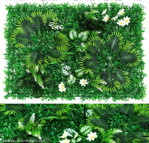 Green Artificial Plants Wall Panel Plastic Outdoor Lawns Fake Flowers Decor  Wedding Backdrop Party Garden Grass Flower Wall
