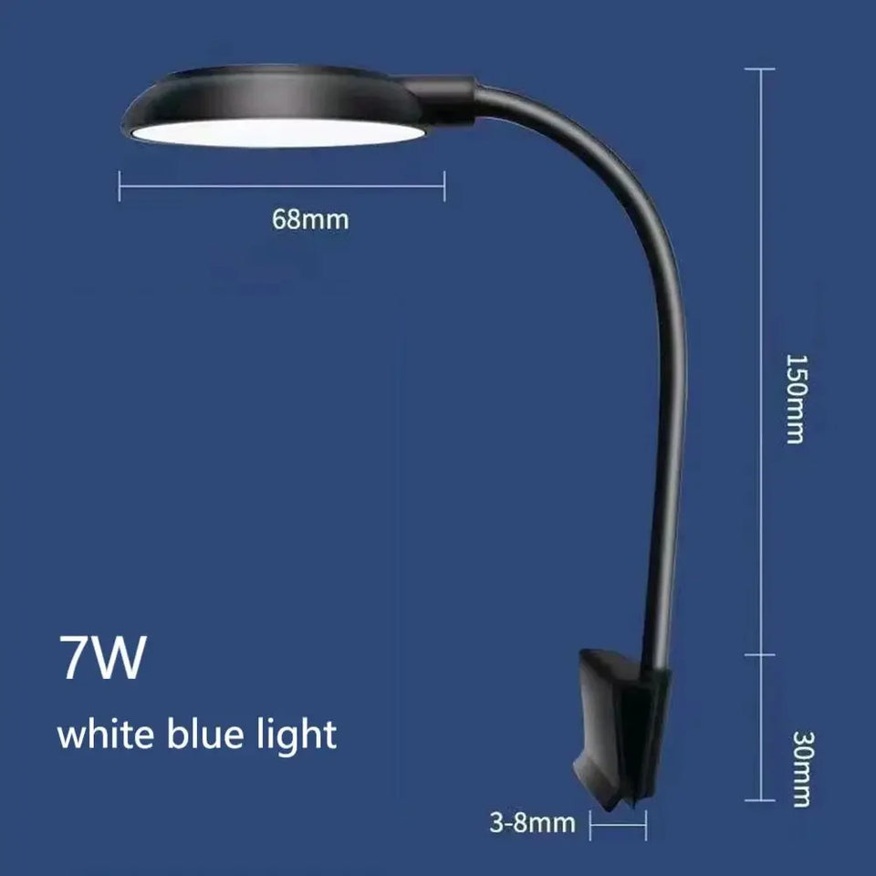 LED Fish Tank Clip Lamp 3 Colors Adjustable USB Power Led Full Spectrum Waterproof Lamp for Small fish tank Aquarium Lights