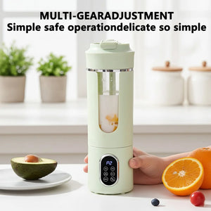 New 530ml Portable Juicer Wireless USB Charging Crushed Ice Electric Juicing 12 Blade 4 Gears 7.4V Mini Fresh Juice Blender