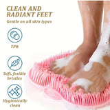 Foot Wash Mat Silicone Sponge Body Brush in The Shower Reusable Wall Mounted Back  Silicone Bath Foot Massage Pad Shower