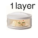 Anti Fly Vegetable Cover Food Insulation Covers 3/4/5 Layer Transparent Stackable Dustproof Leftovers Food Storage Box Container
