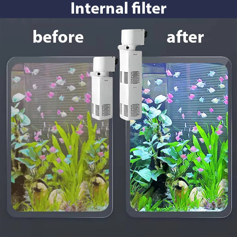 20W Aquarium Filter Pump Fish Tank Submersible Silent Oxygen Aerator Water Change Pump Aquarium Air Pump Wave Maker 880L/H