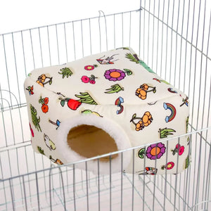 Parrot Cotton Nest Sleeping Bag Soft and Warm Bread Triangular Nest Cartoon Pattern Decoration Can Be Hung Inside The Cage