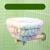 Bird Cage Nest Warm Plush Nest with Stick Bird Beds Parrot Nest Parakeet Nest Cockatiel Bed Winter Sleeping Bed Bird Hammock