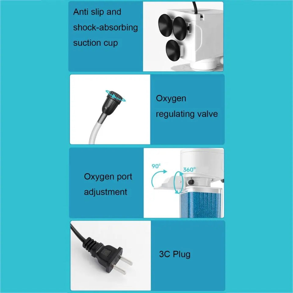 Mute Fish Tank Submersible Filter Plastic Built-in Filter Water Purification Water Circulation Pump Removable Suction Toilet
