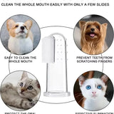 Super Soft Pet Finger Toothbrush Teddy Dog Brush Bad Breath Tartar Teeth Care Tool Dog Cat Cleaning Silicagel Pet Supplies