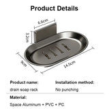 Bathroom Aluminum Alloy Soap Dish Free-Punching Wall Mounted Soap Sponge Holder Organizer Accessories Kitchen Soap Holder