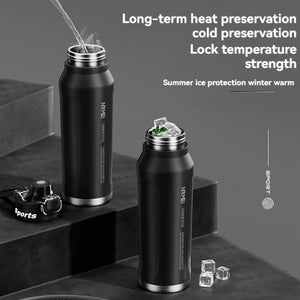 1L Thermos Water Bottle Stainless Steel Vacuum Flasks Keep Cold Hot Water Coffee bottles Portable Sport Gym Kettles With Straw