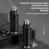 1L Thermos Water Bottle Stainless Steel Vacuum Flasks Keep Cold Hot Water Coffee bottles Portable Sport Gym Kettles With Straw