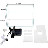 5-Gallon Glass Betta Fish Tank Starter Kit Including Filter, Lighting, and Lid