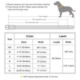 Personalized Dog Collar Leash Set Durable Genuine Leather Dog Collars Engraved Pet ID Necklace With Lead For Small Large Dogs