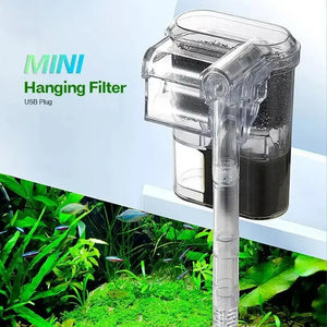 New Suspended Filter for Fish Tanks Mini Filter USB 2.5W 250H/L Suitable for Fish Tanks Below 30cm Aquariums