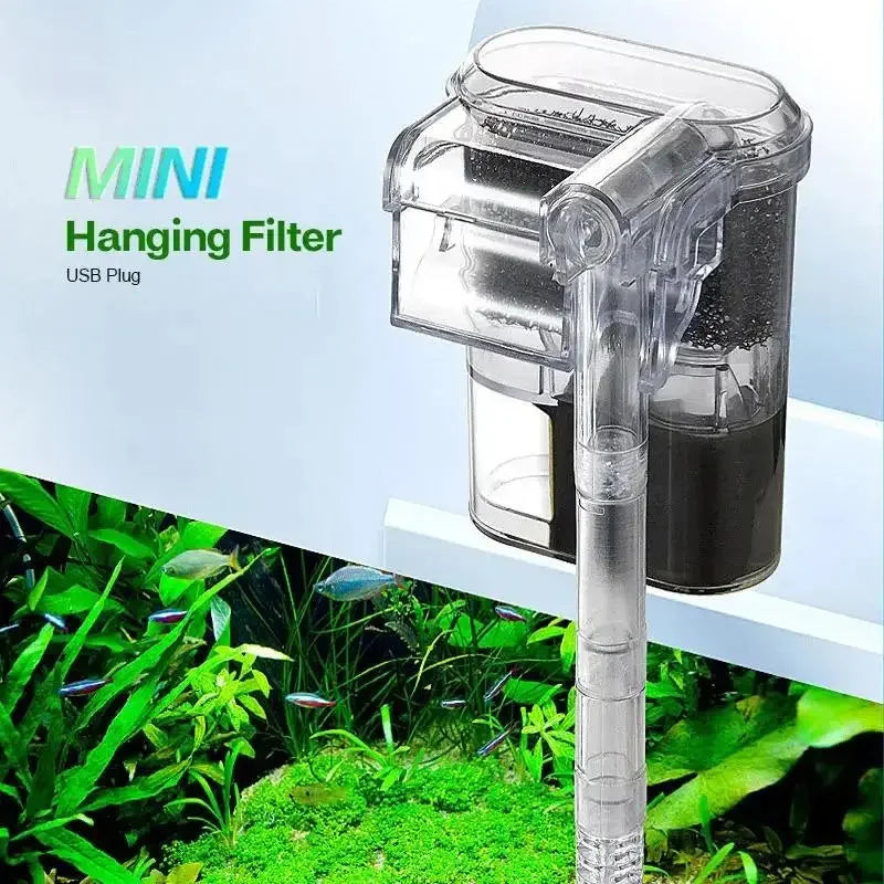 New Suspended Filter for Fish Tanks Mini Filter USB 2.5W 250H/L Suitable for Fish Tanks Below 30cm Aquariums