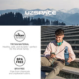 New UZ 1L BPA-Free Water Bottle Portable Leakproof Sports Drink Bottle Large Capacity Plastic Cup for School Travel Climbing Gym