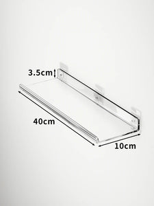Acrylic Storage Rack Wall Panel No Need To Drill Holes, Bathroom, Bathroom, Kitchen Storage Rack, Organic Glass Strong Sticker