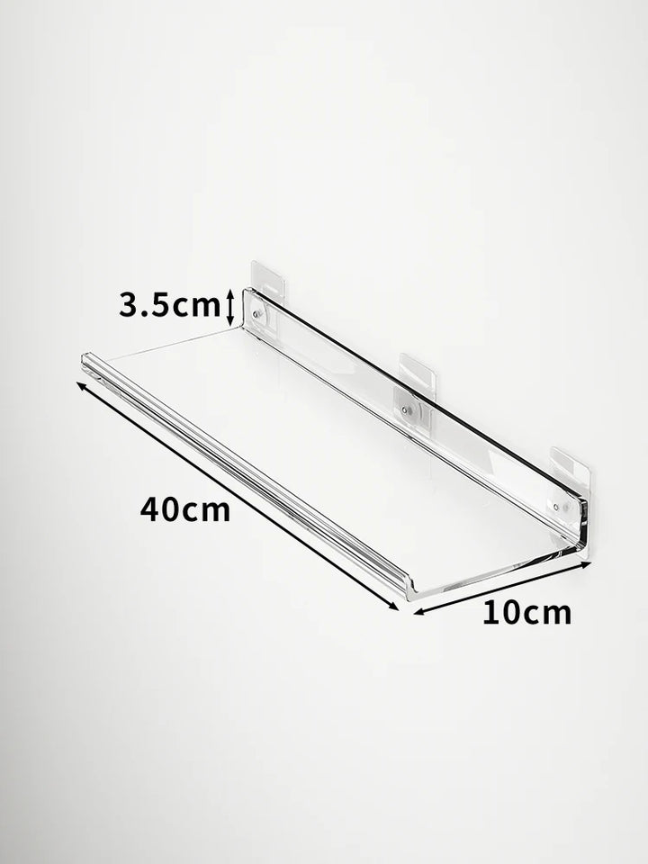 Acrylic Storage Rack Wall Panel No Need To Drill Holes, Bathroom, Bathroom, Kitchen Storage Rack, Organic Glass Strong Sticker