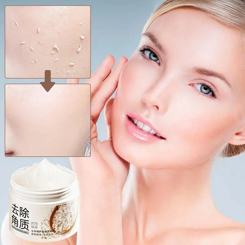 Exfoliator Facial Scrub Gentle Brightening Rice Cream And Gel Full Body Cleanser Scrub For Women Of Any Skin Type Moisturizing