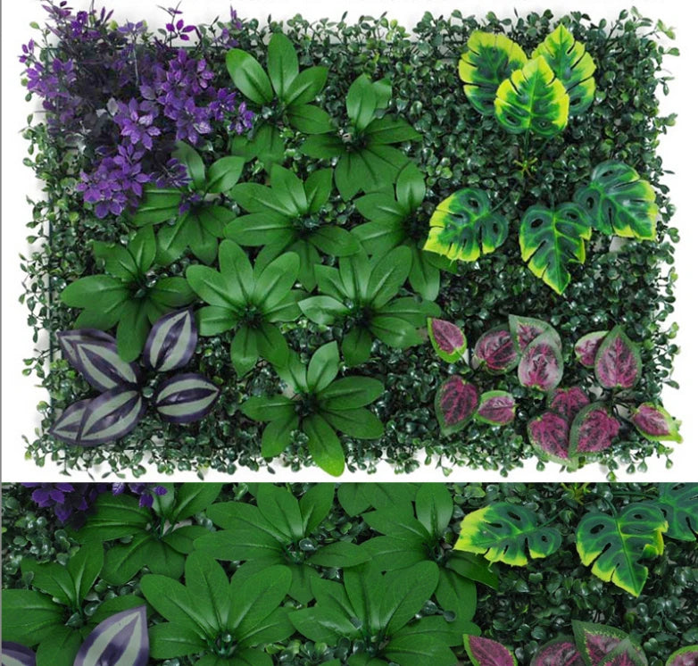 Green Artificial Plants Wall Panel Plastic Outdoor Lawns Fake Flowers Decor  Wedding Backdrop Party Garden Grass Flower Wall