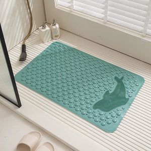 Washable Shower Bathroom Mat Massage Clean Feet Bathroom Non-slip PVC Bath Mat