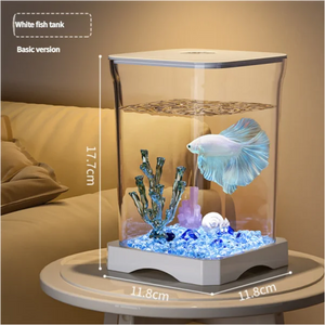 4K High-definition Desktop Fish Tank Acrylic Fish Tank Detachable Transparency Small Tank Multipurpose Amphibian Feeding Box