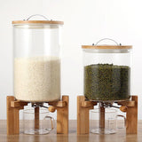 5L/7.5L Rice Dispenser Flour and Cereal Container Creative Glass Food Storage Container for Kitchen Organization