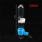 120/240/490ML Bird Feeder Automatic Cage Hanging Parrot Feeder Water Dispenser for Small Medium Large Bird Pet Cage Accessories