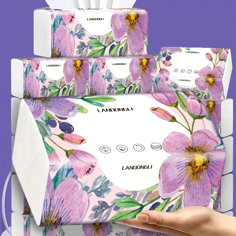 10 Packs of Facial Tissue, 270 Sheets Per Pack, Household Toilet Paper, Toilet Paper, Napkins  Toilet Paper