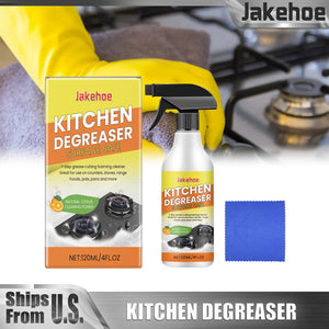 120ml Kitchen Degreaser Spray Household Oil Stain Deep Cleaning Stove Utensils Foam Cleaner Renewed Shine for Kitchen Appliances