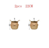 Seaweed Wicker Basket Rattan Hanging Flowerpot  Dirty Clothes    Storage    WF1015