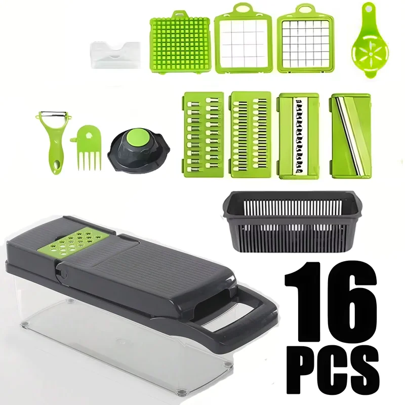 Portable Vegetable Cutter Shredder Multifunctional Slicer Potato Chopper Carrot Grater Reusable Fruit Veggie Cutting Tool