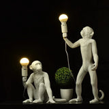 SANDYHA Nordic Retro Resin Monkey Wall Lamps for Living Room Home Decor Bedroom Led Lights Kitchen Island Dining Table Lightings