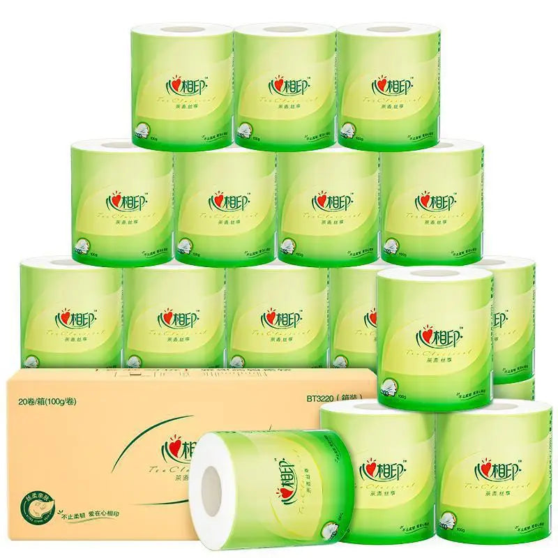 Heart Print, 10/20 Rolls Of White Core Paper Towels, Household Core Toilet Paper, Stock Up, Toilet Paper, And Wiping Paper