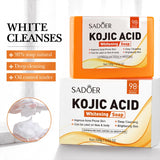 Handmade Kojic Acid Whitening Body Soap Deep Cleaning Shrink Pores Face Brighten Moisturizing Cleansing Essential Soaps 100g