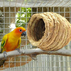 Birds Nest Straw Breathable Manual Bird Cage Bedding For Parakeets Interests Natural Fiber Simulation Birdhouse Resting Breeding