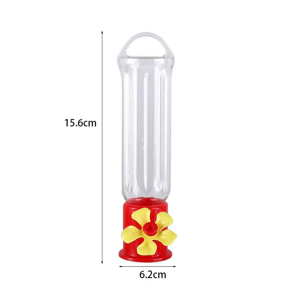1Pc Portable Bird Water Feeders With Hanging Wires Transparent Plastic Leak-proof Hummingbird Feeding Bottle Bird Supplies