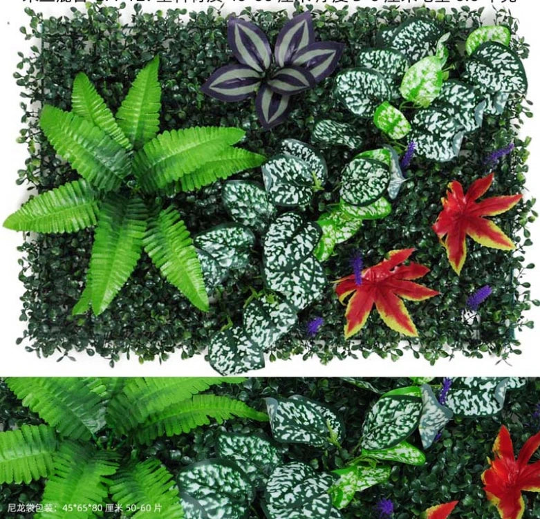 Green Artificial Plants Wall Panel Plastic Outdoor Lawns Fake Flowers Decor  Wedding Backdrop Party Garden Grass Flower Wall