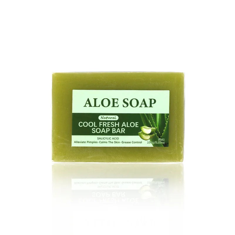 1/2/4/6Pcs Aloe Vera Whitening Soap, Remove Acne, Pimples, Skin Radiant, Improve Skin Luster, Vegan Bath Wash for All Skin Types