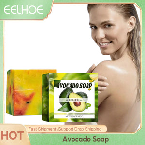 Avocado Jasmine Handmade Soap Deep Body Cleansing Nourishing Hydrated Skin Oil Control Brigthening Skin Tone Body Wash Soap Bar