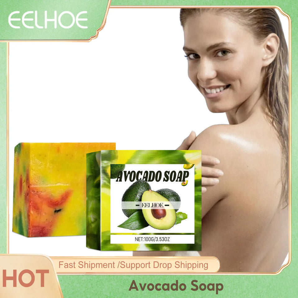 Avocado Jasmine Handmade Soap Deep Body Cleansing Nourishing Hydrated Skin Oil Control Brigthening Skin Tone Body Wash Soap Bar
