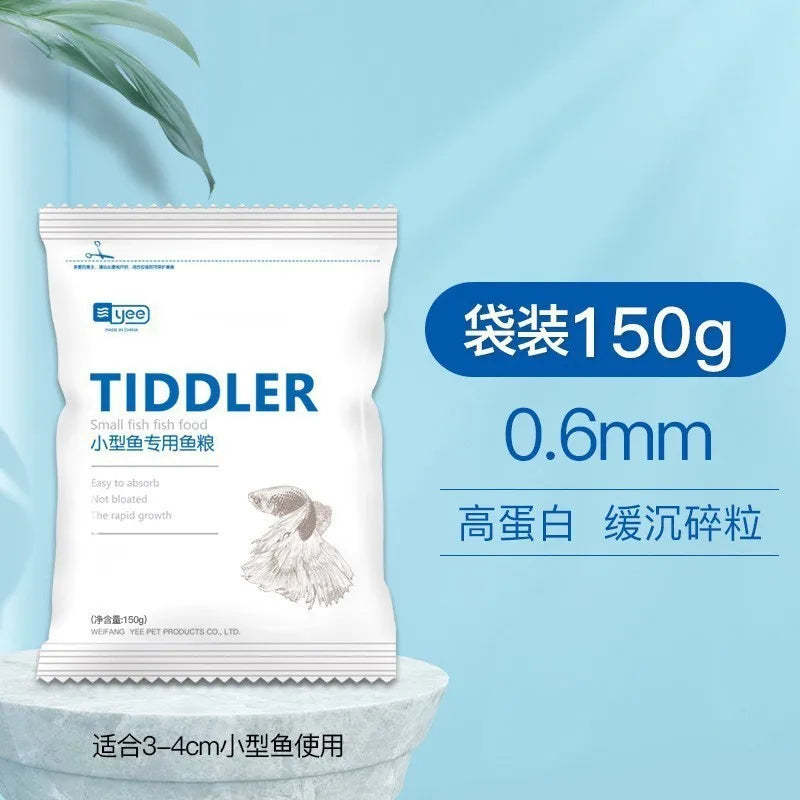 YEE Aquatic Feed TIDDLER TOP FISH FOOD Guppy Tetra Goldfish Small Tropical Fish Food Enhance Color High Protein Content