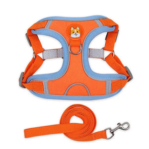 Pet Dog Harness and Leash Set Adjustable Flannel Chest Harness Reflective Breathable For Small Dogs Teddy Chihuahua Pet Supplies